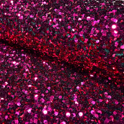 Tissu Sequins épais extensible Rose fuchsia