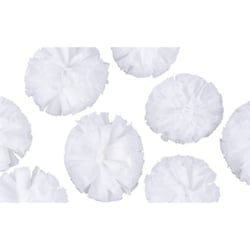 Pompons Tulle 4 et 5cm - blanc