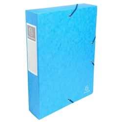 Boite de classement Exabox Dos 60mm Carte lustrée - A4 - Turquoise - x 8 - Exacompta