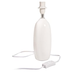 Pied de lampe céramique "Helsinki", VDE, 27,5cm, câble 2m, interrupteur, E14douil