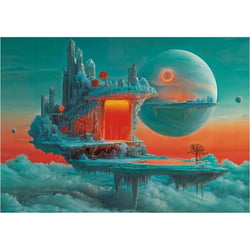 Puzzle 2D 500 pièces - Planète de feu et de glace - Educa