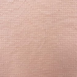 Tissu Voile de Coton Plumetis Dobby sur fond Rose pâle