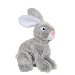 Peluche - Peluche Lapin flammé douceur gris - 25 cm