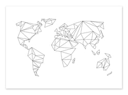 Affiche 30 x 40 cm - Geometric world - White - Albertine Baronius