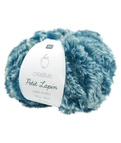 Pelote de fourrure Créative Petit Lapin Super Chunky - 100GR - Rico Design 15 Bleu
