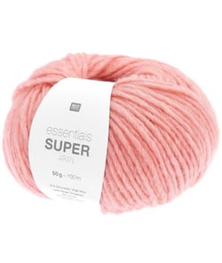Pelote de laine à tricoter Essentials Super Aran - Rico Design 017 Saumon