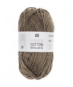 Fil à tricoter FASHION COTTON MÉTALLISÉ DK - Rico Design 22 Vert