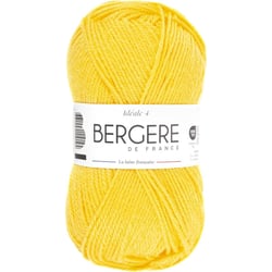 Pelote de laine - Jaune - 50% Laine 50% acrylique - Bergère de France - Idéale 4