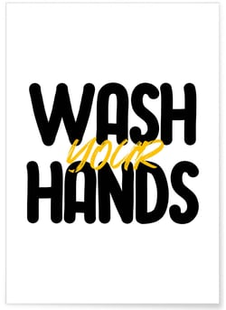 Affiche 'Wash your hands' | A3 : 29,7x42cm