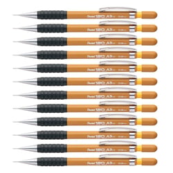 Porte-mine PENTEL Hi-Graph - Pointe 0,9 mm - Corps ocre - Lot de 12