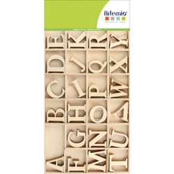Alphabet bois - 130 pièces - Artemio
