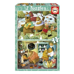 2 x 20 pcs la famille ours - Educa Borras - Rouge