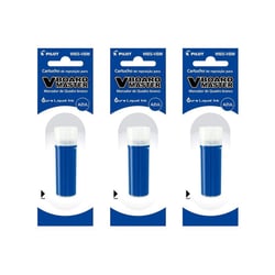 3 recharges pour marqueur - Effaçable - V-Board Master - Pilot - Bleu - Pointe moyenne