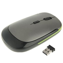 Souris Sans Fil Ultra-Minces 2.4GHz Argent Ergonomique 10m Plug-and-Play Gris YONIS