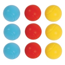 Set de 9 balles de tennis en mousse - jeu de raquettes enfant - sport plein air