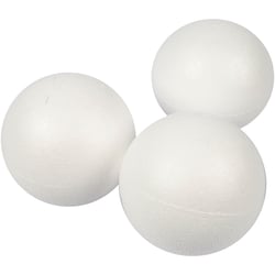 Boules en polystyrène, d 8 cm, blanc, 25 pièces/ 1 Pq.