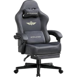 Chaise gaming ergonomique GTPLAYER - Tissu - Gris - 45P x 66l x 131H cm