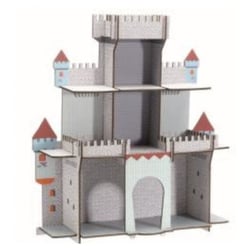 Etagère en bois – La citadelle du chevalier - Djeco - Rouge