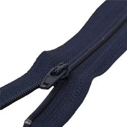 Fermeture fine à glissière non séparable polyester Bleu navy spirale 4mm