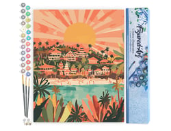 Peinture par Numéro Figured'Art - Lever de soleil à Bali - Kit de Loisir Créatif DIY Numéro d'Art Complet - 40x50cm sans châssis en bois