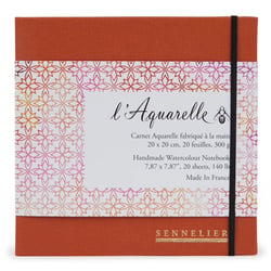 Carnet - Aquarelle - 20x20cm - 20 feuilles - 300g - Sennelier - L'Aquarelle