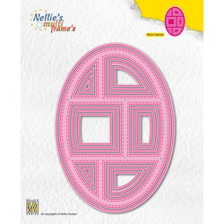 Gabarit de découpe pour machine - Nellie's Choice - Ovale 10,2 x 14,6 cm - Multi Frame Dies