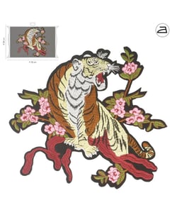Ecussons Thermocollant Tigre 23,5 x 26 cm - Mediac multicolore