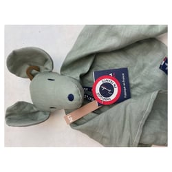 Perlipopette doudou souris sauge MA0181 - Maïlou Tradition - Rouge