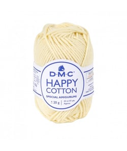 Pelote de 20Gr - coton spécial Amigurumi HAPPY COTTON - PPSC - Oeko Tex- Dmc 770 Jaune