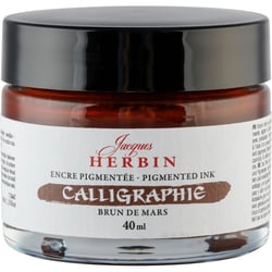 Encre de calligraphie pigmentée - Brun de Mars - Jacques Herbin - Flacon 40ml