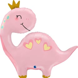 Ballon Aluminium Hélium Géant - Dino Rose