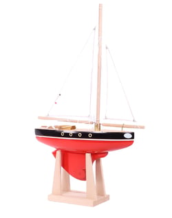 Voilier Le Tirot rouge 30cm - Maison Tirot