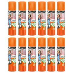 Lot de 12 bâtons de colle - Transparent - Papier - Carton - Ecole - Cléopâtre - 8G