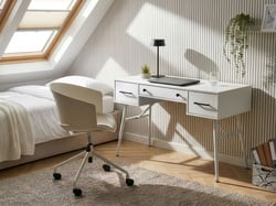 Bureau Panneau de particules de bois Blanc MARFLA - Beliani