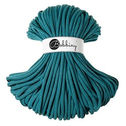 Corde macramé Bobbiny - Coton recyclé - Teal - 9 mm - 100 m