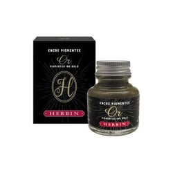 Encre pigmentée pour calame pinceau plume - Or  - Herbin - Flacon 30ml