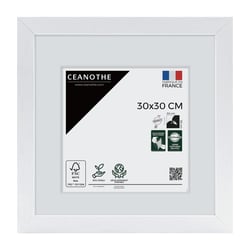 Cadre photo Karma blanc 30x30 cm