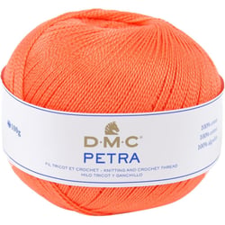 Pelote de laine - 100% coton - Orange - 5608 - DMC - Petra - Longues fibres