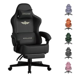 Chaise gaming ergonomique GTPLAYER - PU - Noir - 53 x 49 x 131 cm