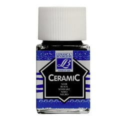 Peinture pour céramique - Noir - Lefranc Bourgeois - Flacon de 50ml