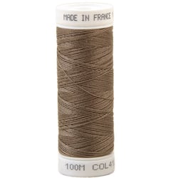 Fil à coudre polyester 100m made in France - marron corde 412