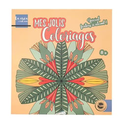 MégaCréa DIY - Carnet de coloriage mandalas feutres à alcool 19 x 20 cm 16 pages