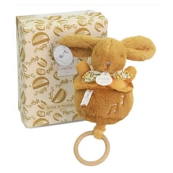 Lapin doudou – Boite a musique ocre - Doudou et Compagnie - Beige