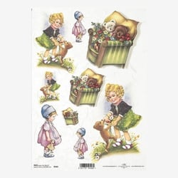 1 feuille de papier de riz 21 x 29,7 cm Itd Collection ENFANTS 343