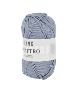Fil à tricoter 100% coton QUATTRO - Lang Yarns 33 Bleu