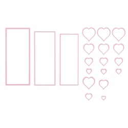 Matrices de découpe Nellie's Choice - Cœur - 19 pièces