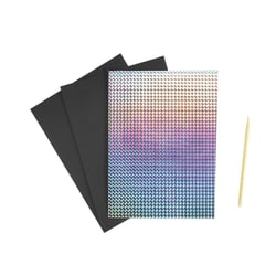 MégaCréa DIY - Carte à gratter holographiques Activités Enfant 2 pièces + grattoir