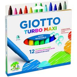 Feutres de coloriage pointe large 5 mm - GIOTTO - Multicolore - Turbo Maxi