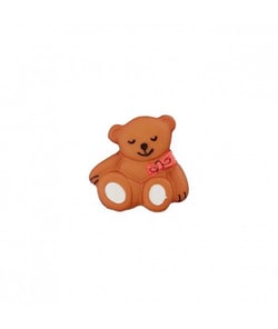 Carte de 2 boutons Ourson à queue 19mm - Union Knopf Camel Marron