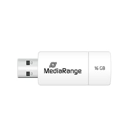 MediaRange Clé USB 2.0 16Go pour Transfert et Sauvegarde de Fichiers Blanc
